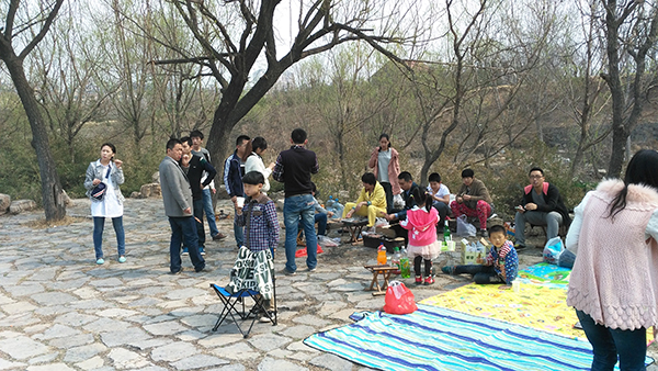 公司组织春季野外烧烤